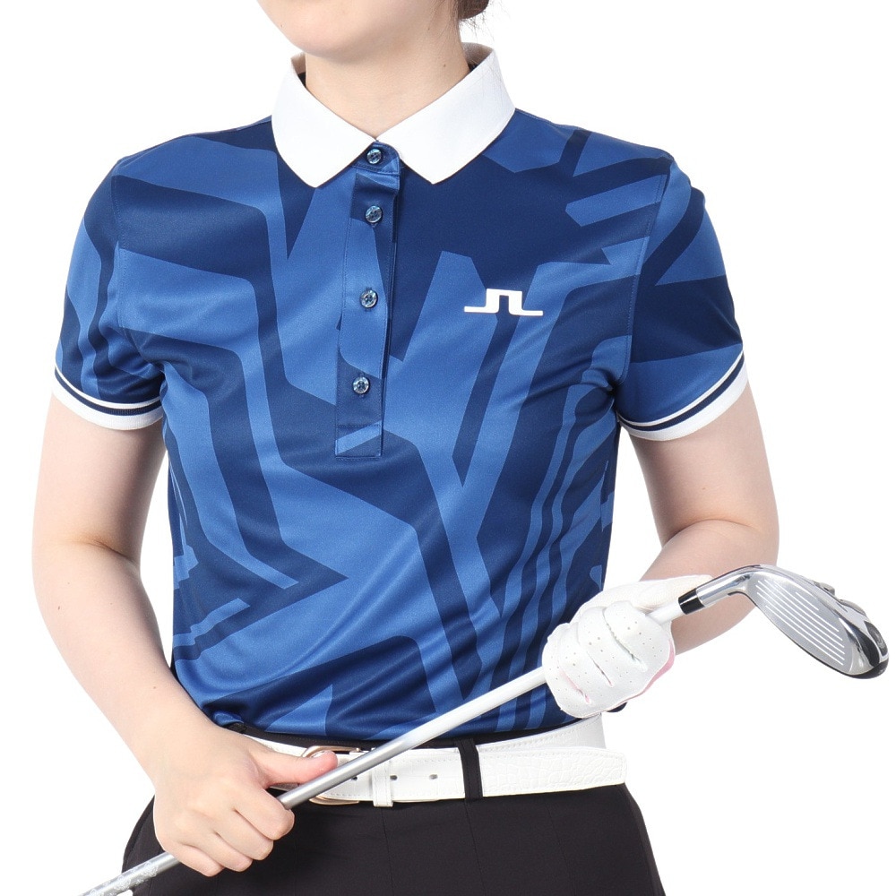 J.LINDEBERG（レディース）ゴルフウェア Felicite Print ポロシャツ 072-21750-096