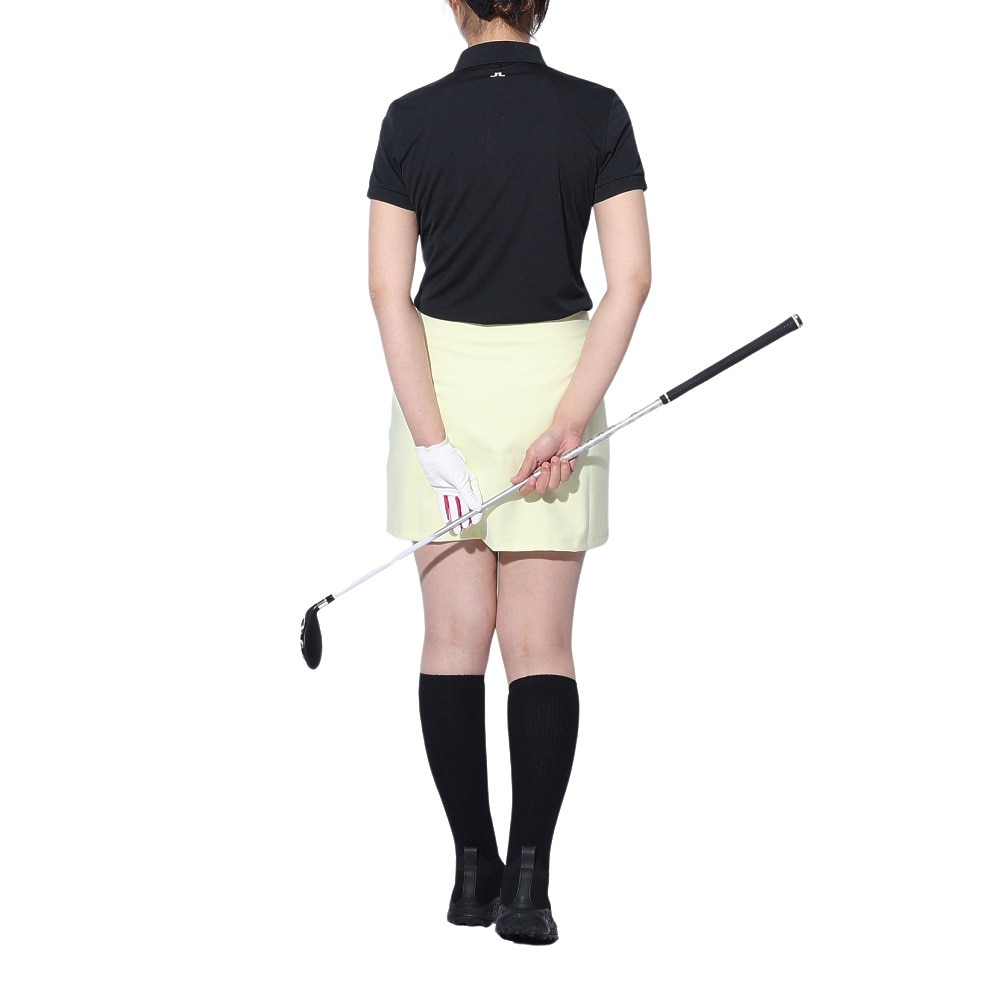 J.LINDEBERG（レディース）ゴルフウェア 袖ロゴ刺繍半袖ポロシャツ 072-21340-019