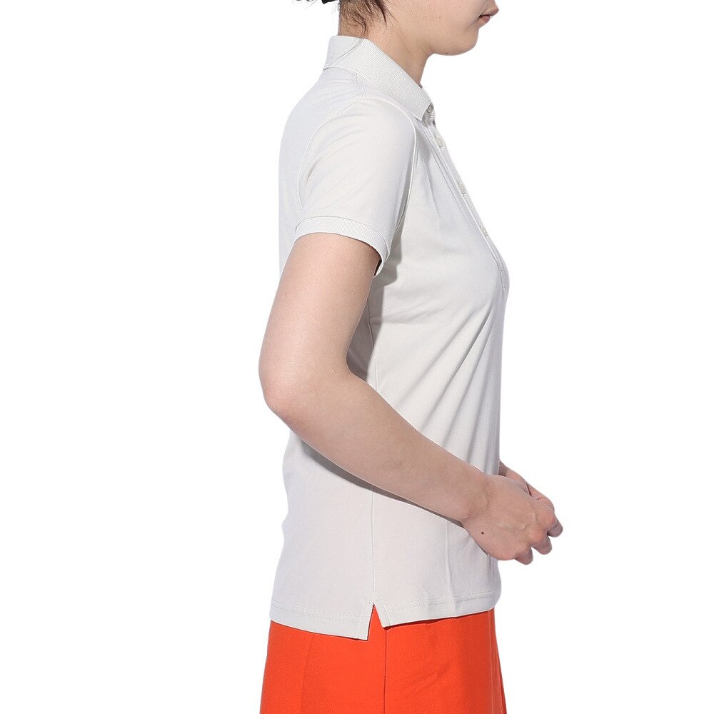 J.LINDEBERG（レディース）ゴルフウェア 袖ロゴ刺繍半袖ポロシャツ 072-21340-051