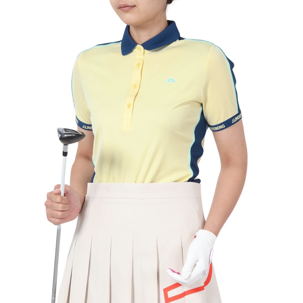 J.LINDEBERG（レディース）ゴルフウェア 半袖 Demi ポロシャツ 072-21343-031