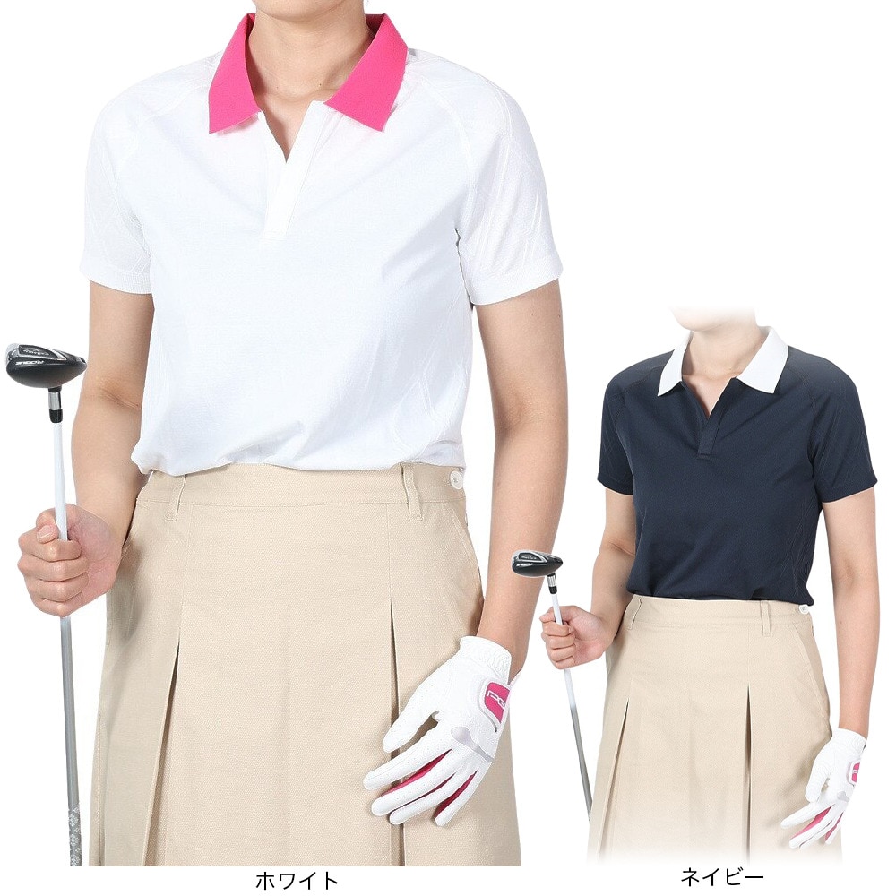 J.LINDEBERG（レディース）ゴルフウェア Baily シームレス 半袖ポロシャツ 072-21541-098