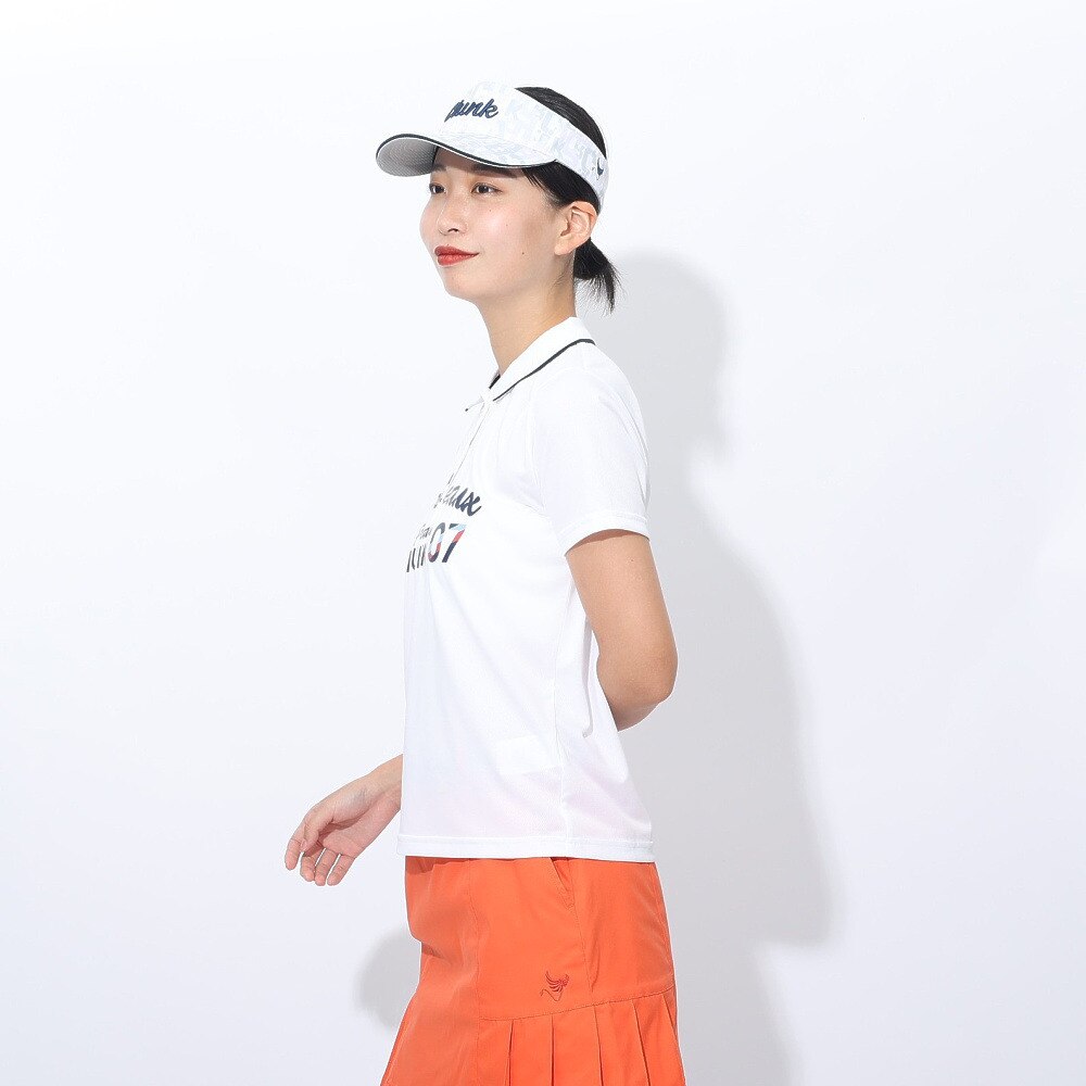 クランク（CLUNK）（レディース）ゴルフウェア 吸汗速乾 半袖ポロシャツ CL5RUG13 WHT