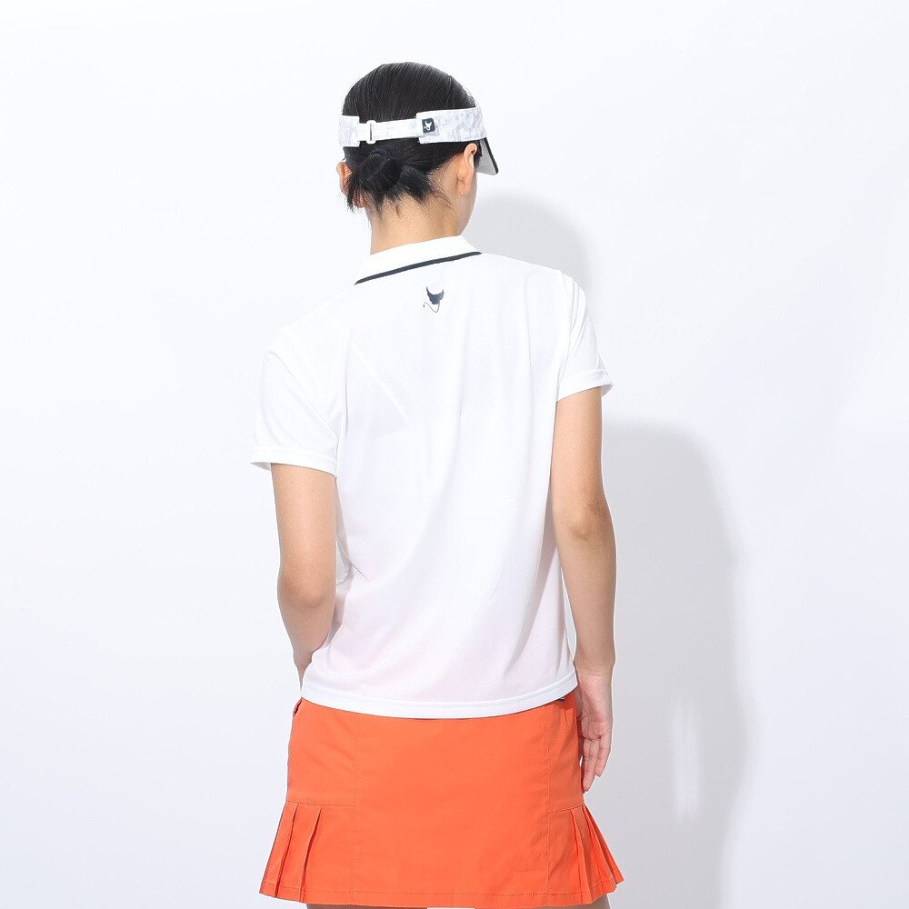 クランク（CLUNK）（レディース）ゴルフウェア 吸汗速乾 半袖ポロシャツ CL5RUG13 WHT