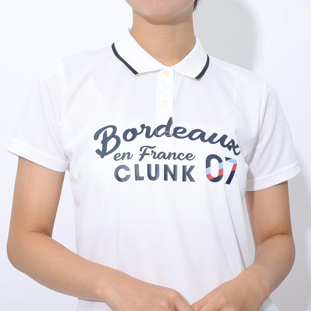クランク（CLUNK）（レディース）ゴルフウェア 吸汗速乾 半袖ポロシャツ CL5RUG13 WHT