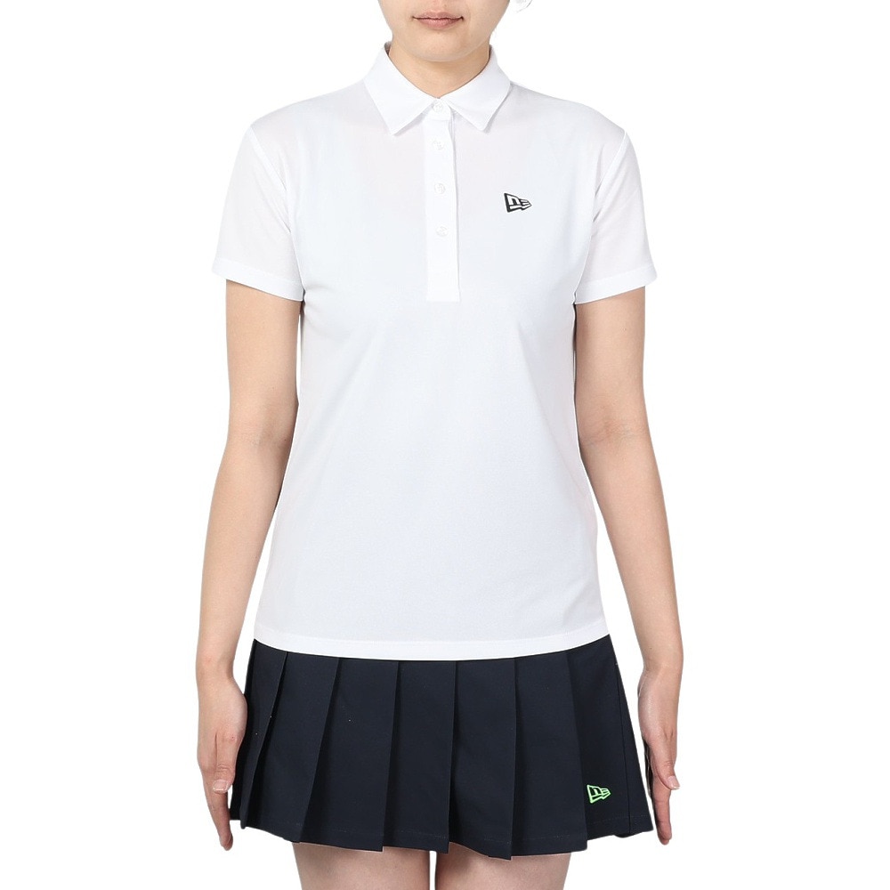 ニューエラ（NEW ERA）（レディース）ゴルフウェア 吸汗速乾 GFW 半袖鹿の子ポロシャツ Vertical Logo 14108994