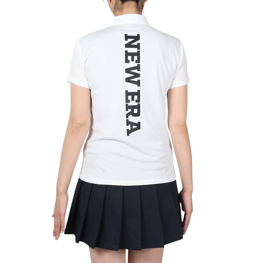 ニューエラ（NEW ERA）（レディース）ゴルフウェア 吸汗速乾 GFW 半袖鹿の子ポロシャツ Vertical Logo 14108994