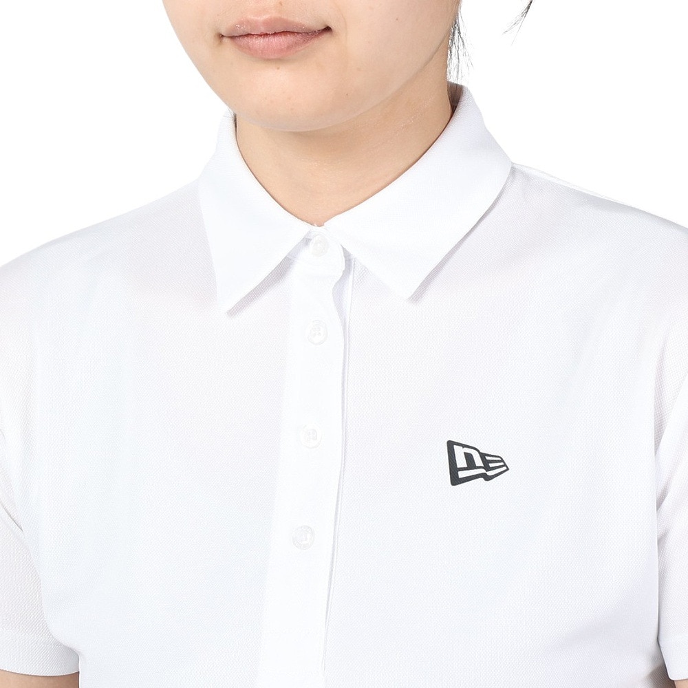 ニューエラ（NEW ERA）（レディース）ゴルフウェア 吸汗速乾 GFW 半袖鹿の子ポロシャツ Vertical Logo 14108994