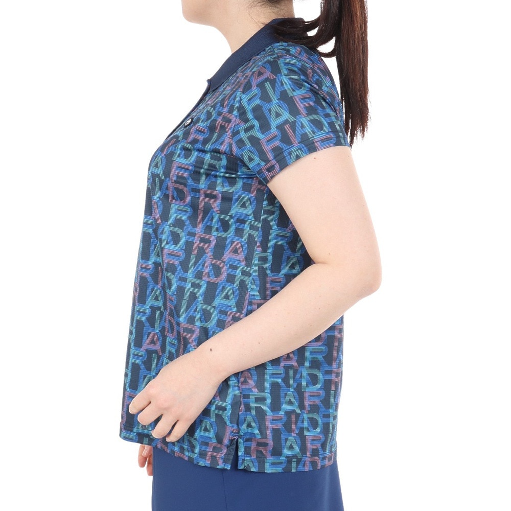フィドラ（FIDRA）（レディース）ゴルフウェア 半袖 総柄ポロシャツ
