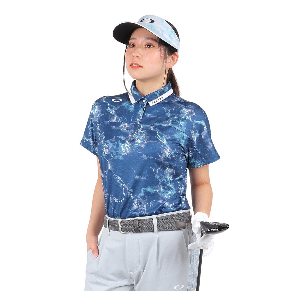 オークリー（OAKLEY）（レディース）ゴルフウェア 半袖 吸汗速乾 ELEVATE DEEP SHADE シャツ FOA500734-62K