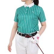 プーマ（PUMA）（レディース）ゴルフウェア 半袖 ストレッチ ストライプ AOP ポロシャツ 627711-02