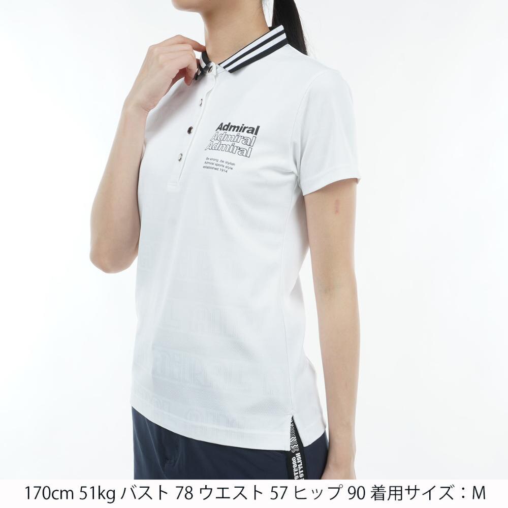 アドミラル ゴルフ（Admiral GOLF）（レディース）ゴルフウェア ロゴジャカード 半袖ポロシャツ ADLA411-WHT