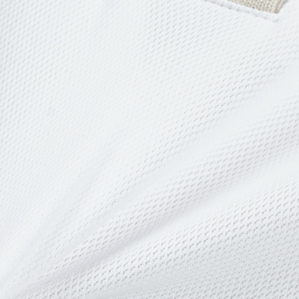 アドミラル ゴルフ（Admiral GOLF）（レディース）ゴルフウェア 半袖 ゼブラモチーフ リブポロシャツ ADLA425-WHT