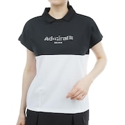 アドミラル ゴルフ（Admiral GOLF）（レディース）ゴルフウェア メッシュ フレンチスリーブシャツ ADLA429-BLK