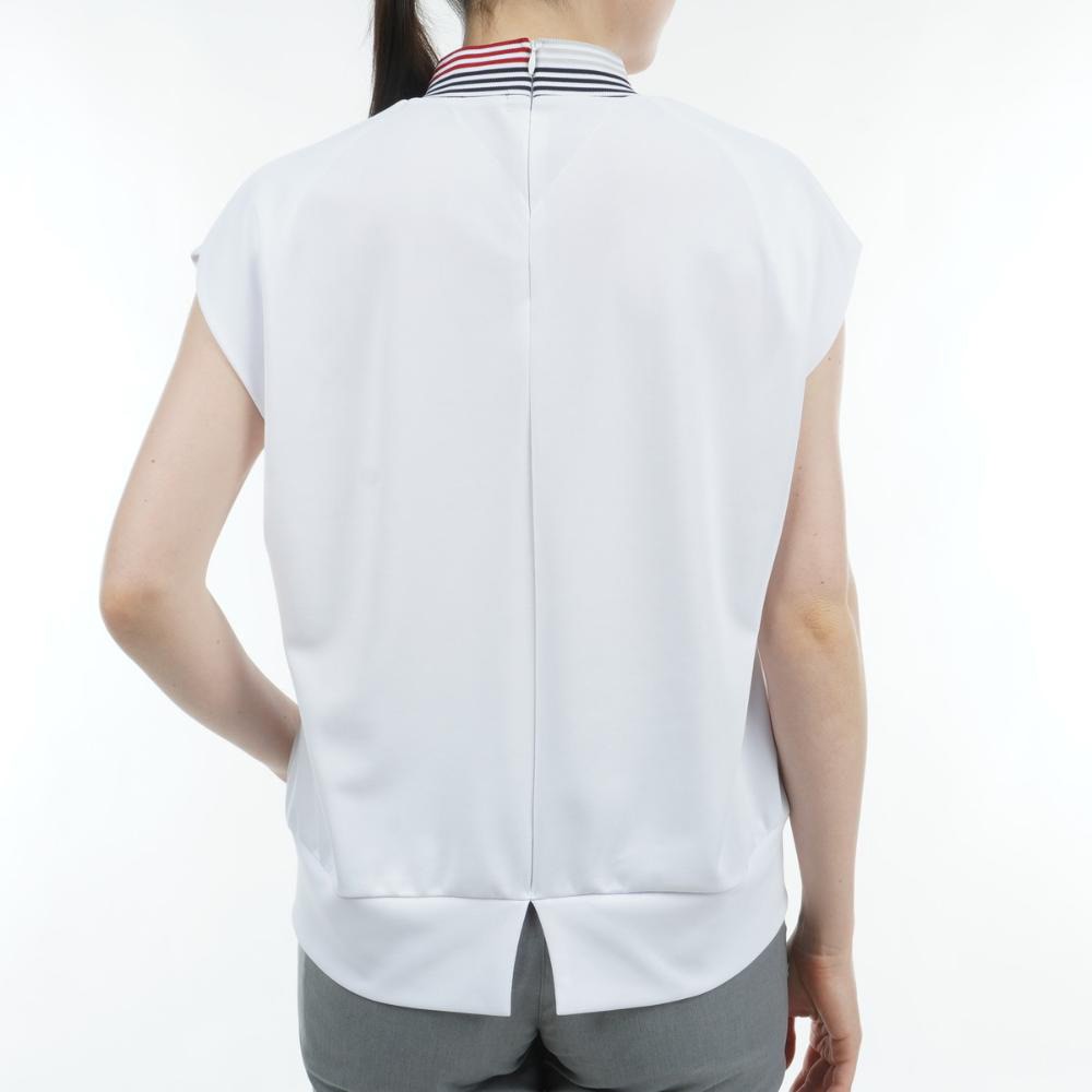 トミー ヒルフィガー ゴルフ（TOMMY HILFIGER GOLF）（レディース）ゴルフウェア 半袖 ロゴフレンチスリーブモックシャツ THLA430-WHT