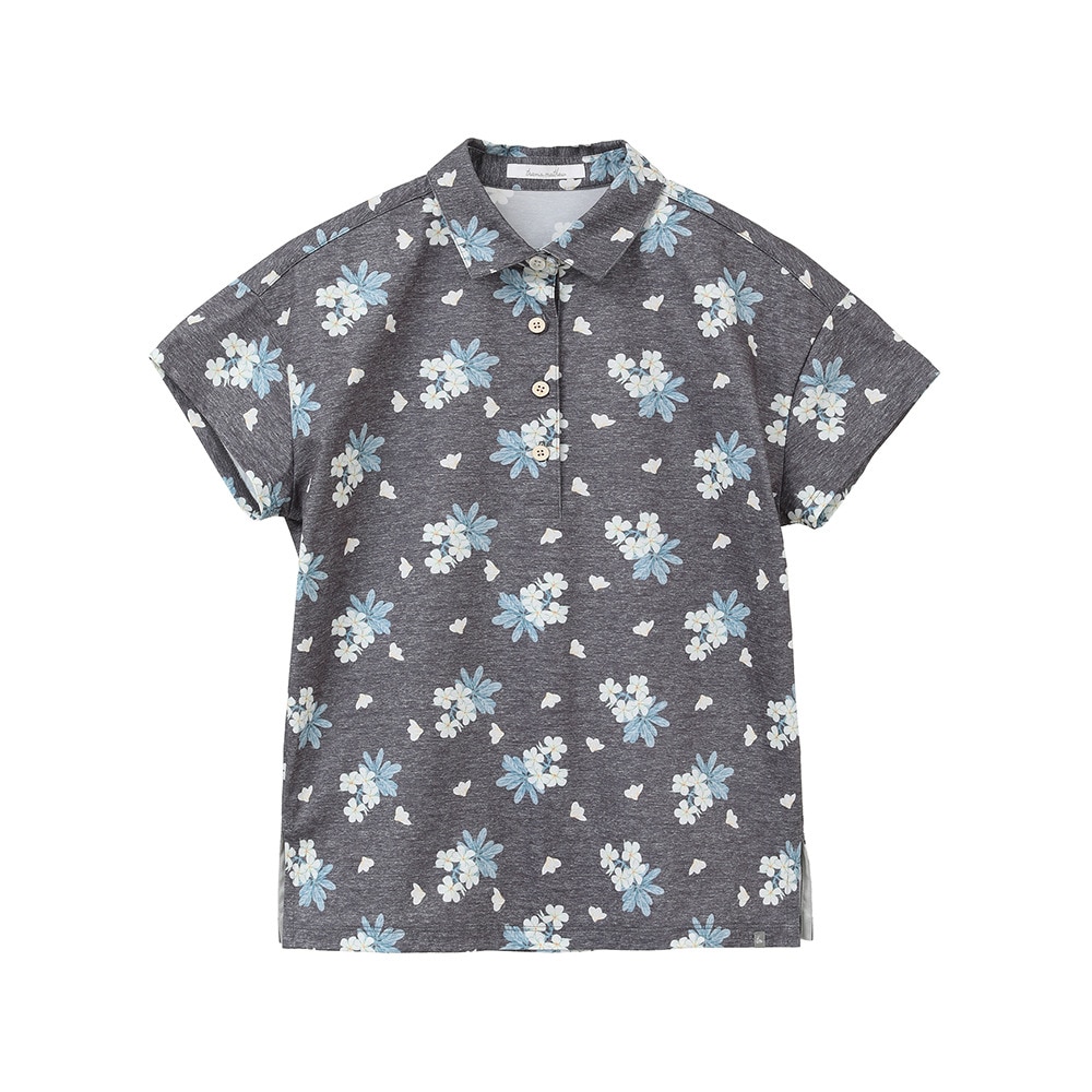 トラヴィスマシュー（Travis Mathew）（レディース）ゴルフウェア プルメリアプリント 半袖ポロシャツ 7AJ510-0BLK