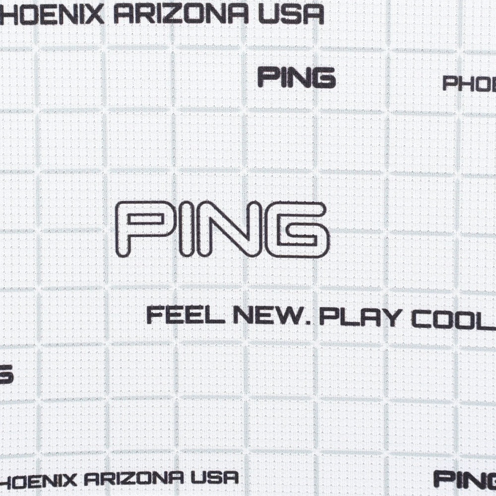 ピン（PING）（レディース）ゴルフウェア デジタルグリッド柄サラマックス 半袖ポロシャツ 622-4160304-030