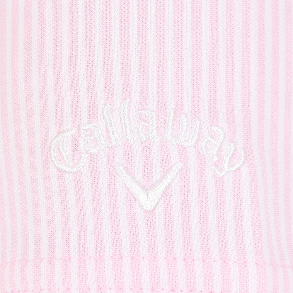 キャロウェイ（CALLAWAY）（レディース）ゴルフウェア 吸汗速乾 ストライプジャカード半袖シャツ C24134203-1091