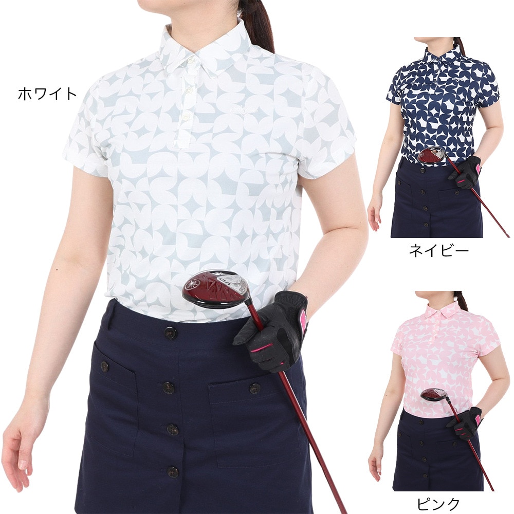 キャロウェイ（CALLAWAY）（レディース）ゴルフウェア 吸汗速乾 ポリエステルカノコ半袖シャツ C24134204-1091