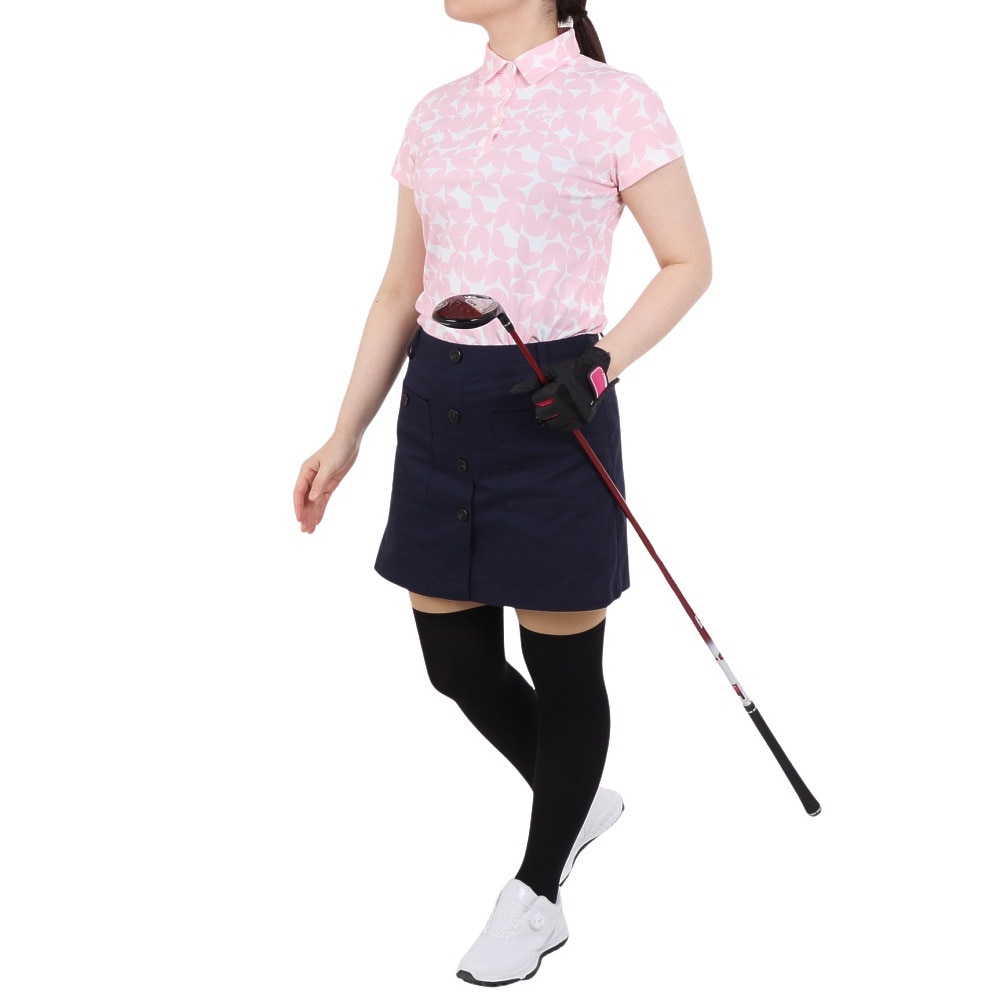 キャロウェイ（CALLAWAY）（レディース）ゴルフウェア 吸汗速乾 ポリエステルカノコ半袖シャツ C24134204-1091