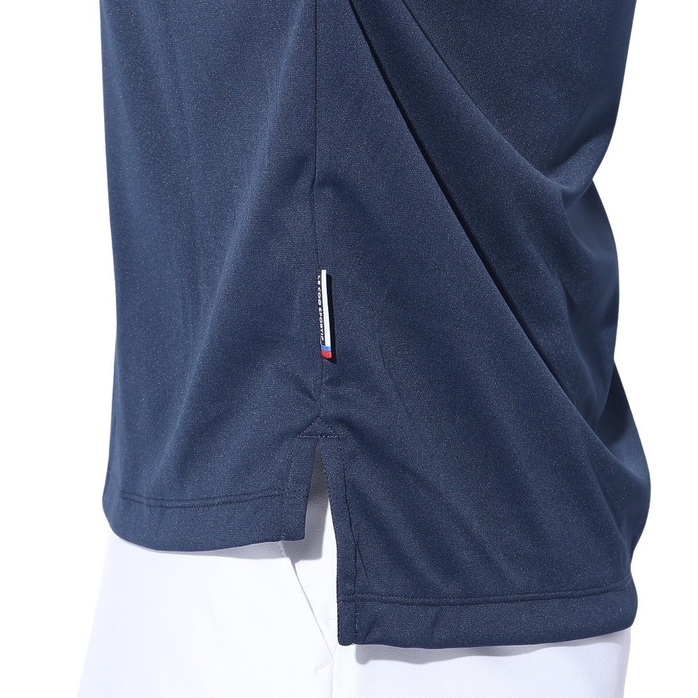 ルコックスポルティフ（lecoqsportif）（レディース）ゴルフウェア 吸汗速乾 ワイドフィット ちび襟半袖シャツ QGWXJA17 NV00