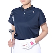 ルコックスポルティフ（lecoqsportif）（レディース）ゴルフウェア ワイドフィット ちび襟半袖シャツ QGWXJA17 NV00