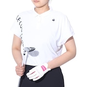 ルコックスポルティフ（lecoqsportif）（レディース）ゴルフウェア ワイドフィット ちび襟半袖シャツ QGWXJA17 WH00