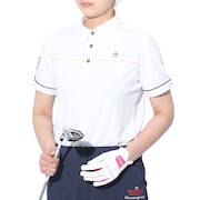 マンシングウエア（MUNSING WEAR）（レディース）ゴルフウェア 高通気 ミニポケット台衿付き半袖シャツ MGWXJA04 WH00