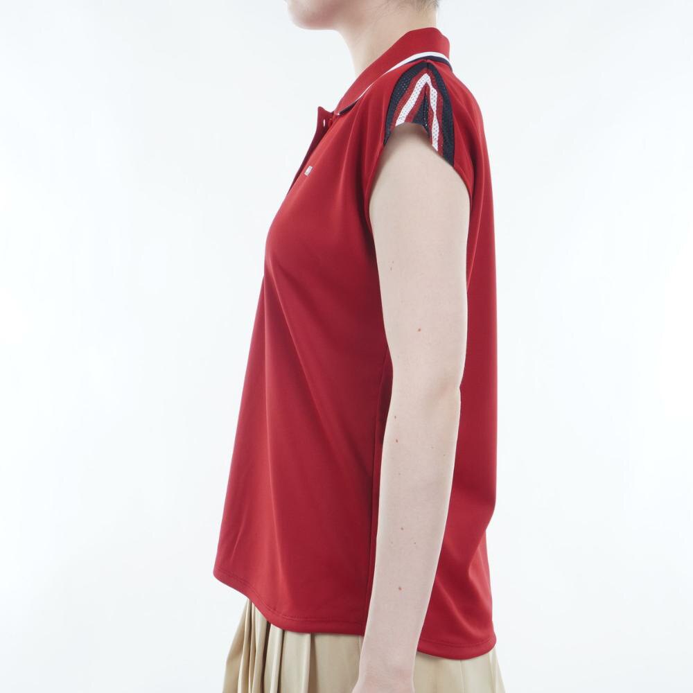 トミー ヒルフィガー ゴルフ（TOMMY HILFIGER GOLF）（レディース）ゴルフウェア 半袖 トリコロール フレンチスリーブシャツ THLA409-RED