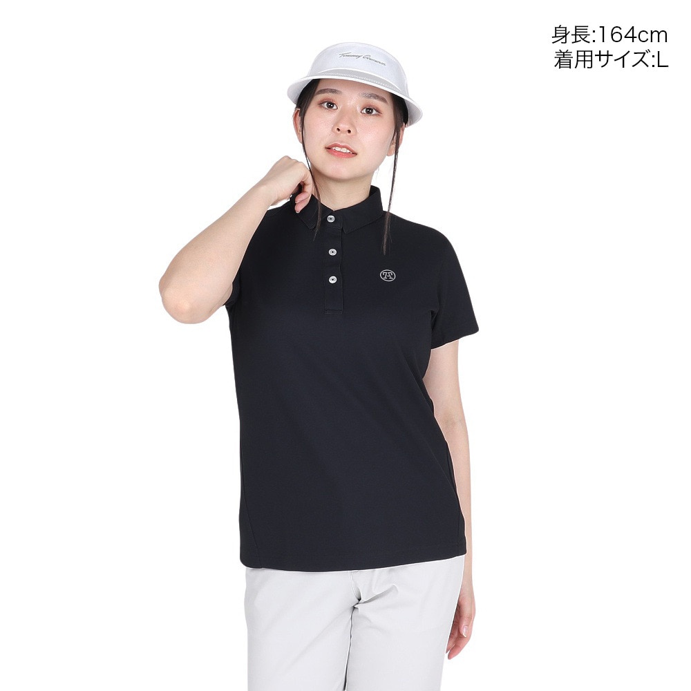 トミーアーマー（Tommy Armour）（レディース）ゴルフウェア 半袖 ベーシックショートスリーブポロシャツ TAES24B070106 BLK