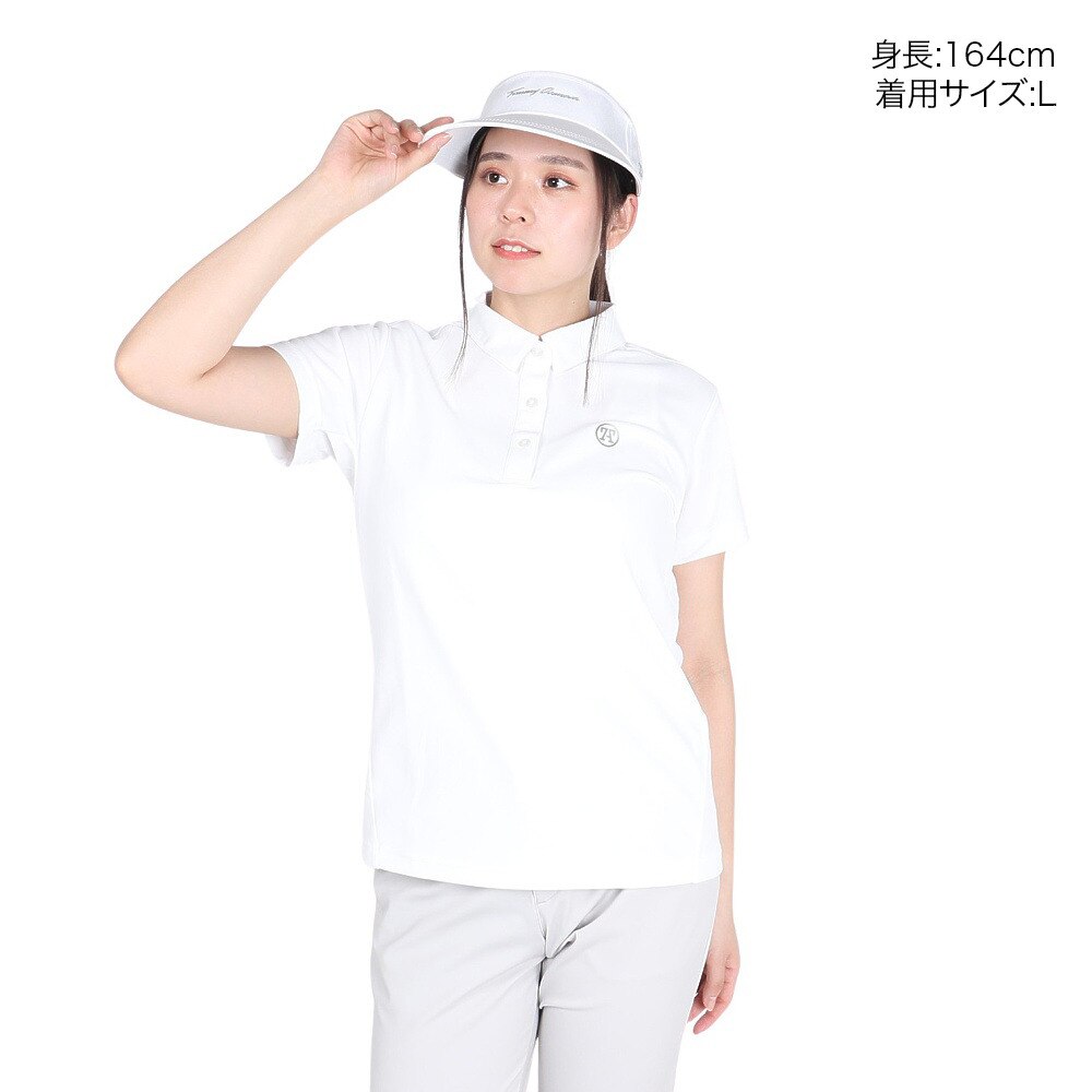 トミーアーマー（Tommy Armour）（レディース）ゴルフウェア 半袖 ベーシックショートスリーブポロシャツ TAES24B070106 WHT