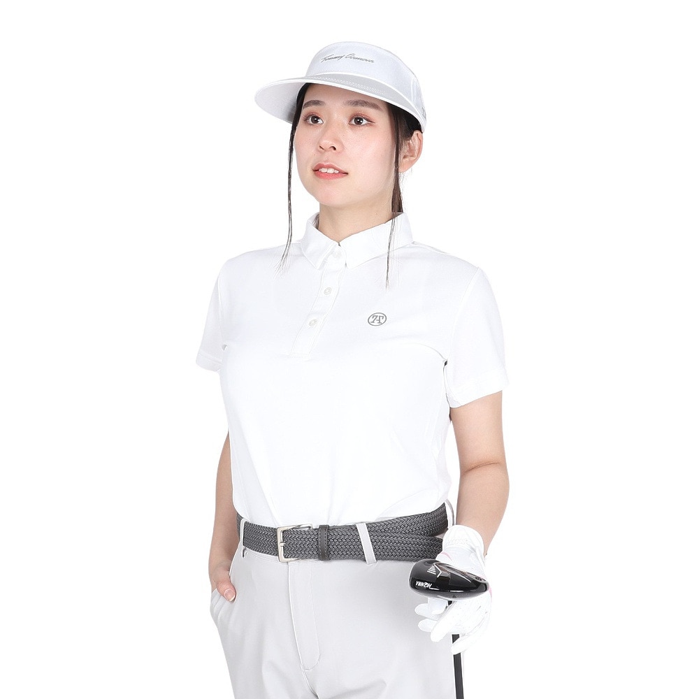 トミーアーマー（Tommy Armour）（レディース）ゴルフウェア 半袖 ベーシックショートスリーブポロシャツ TAES24B070106 WHT