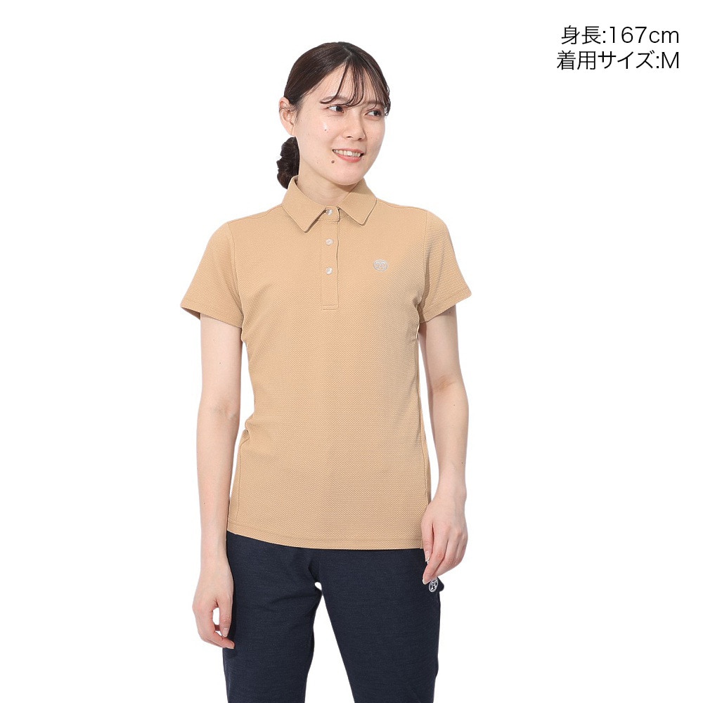 トミーアーマー（Tommy Armour）（レディース）ゴルフウェア 吸汗速乾 JAQ Waffle 半袖ポロ TANB24S070017 BEG