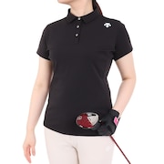 デサントゴルフ（DESCENTEGOLF）（レディース）ゴルフウェア 吸汗速乾 接触冷感 BASIC SERIES トリコットメッシュ半袖シャツ DGWXJA06 BK00