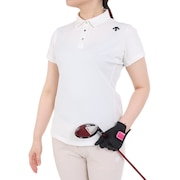 デサントゴルフ（DESCENTEGOLF）（レディース）ゴルフウェア 吸汗速乾 接触冷感 BASIC SERIES トリコットメッシュ半袖シャツ DGWXJA06 WH00