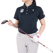 ルコックスポルティフ（lecoqsportif）（レディース）ゴルフウェア 接触冷感 半袖シャツ QGWXJA40 NV00