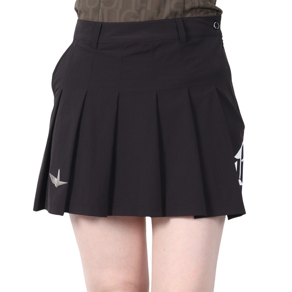 ウノ ピゥ ウノ ウグァーレ トレ（1PIU1UGUALE3）（レディース）ゴルフウェア PLEATS スカート 113G インナーショーツ付き GSP087 BLK