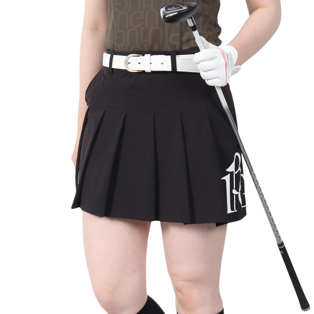 ウノ ピゥ ウノ ウグァーレ トレ（1PIU1UGUALE3）（レディース）ゴルフウェア PLEATS スカート 113G インナーショーツ付き GSP087 BLK