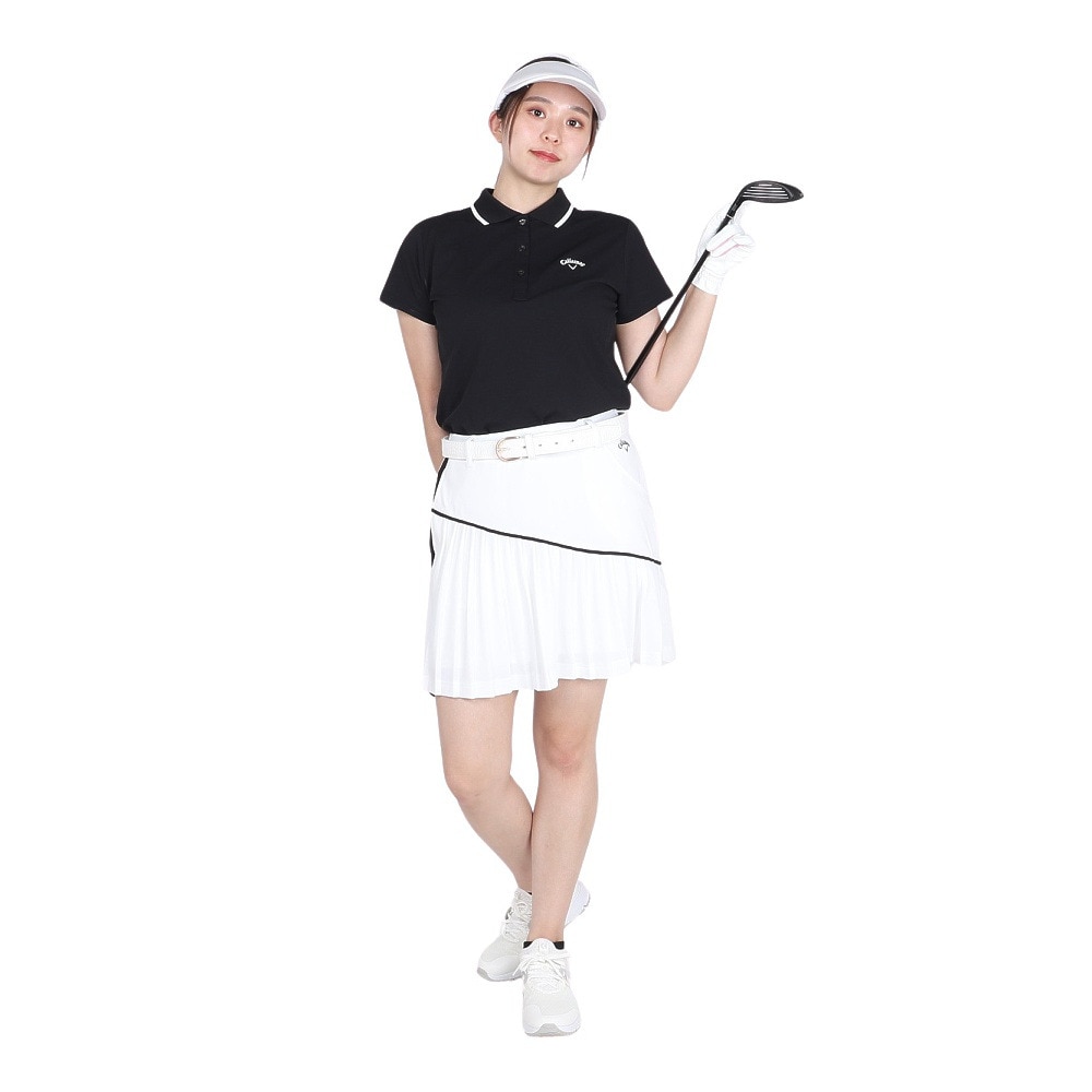キャロウェイ（CALLAWAY）（レディース）ゴルフウェア 吸汗速乾 バックプリント 半袖ポロシャツ C24234200-1010