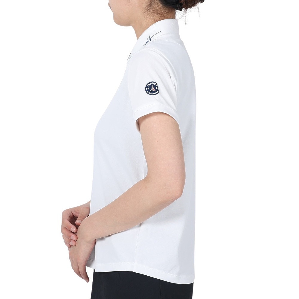 ルコックスポルティフ（lecoqsportif）（レディース）ゴルフウェア 吸汗速乾 Aライン シルエット半袖シャツ QGWXJA00 WH00
