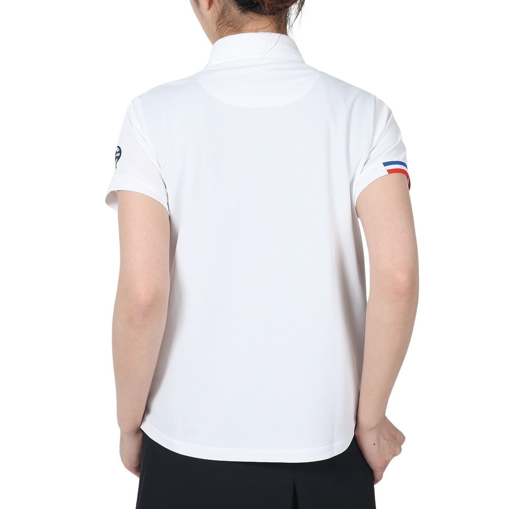 ルコックスポルティフ（lecoqsportif）（レディース）ゴルフウェア 吸汗速乾 Aライン シルエット半袖シャツ QGWXJA00 WH00