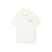 (レディース)ゴルフウェア Embroidery 半袖ポロシャツ 7AL508-1WHT