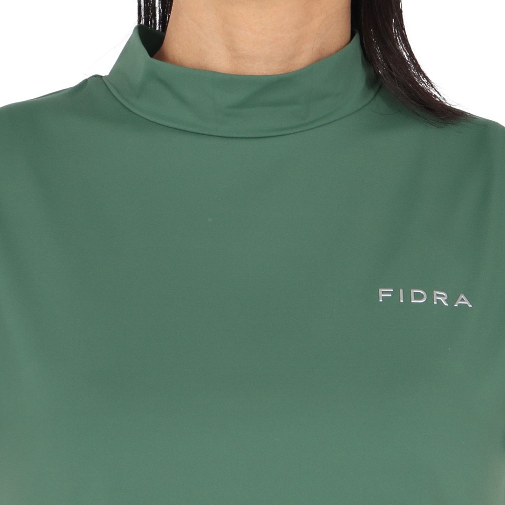 フィドラ（FIDRA）（レディース）ゴルフウェア 吸汗速乾 消臭 フレアスリーブ 半袖 モックネックシャツ FD5TUG04 GRN
