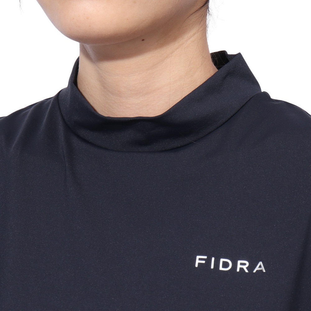 フィドラ（FIDRA）（レディース）ゴルフウェア 吸汗速乾 消臭 フレアスリーブ 半袖 モックトップス FD5TUG04 NVY