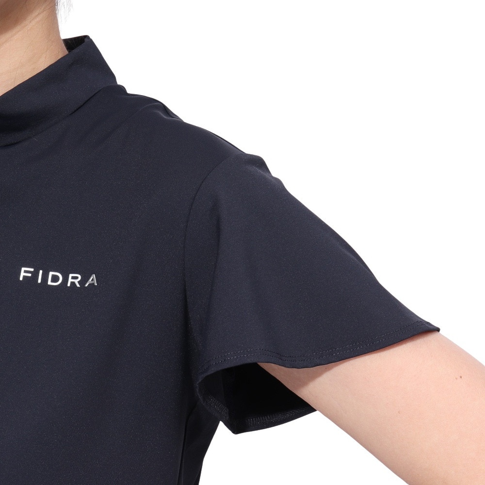 フィドラ（FIDRA）（レディース）ゴルフウェア 吸汗速乾 消臭 フレアスリーブ 半袖 モックトップス FD5TUG04 NVY