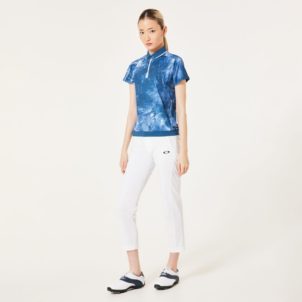 オークリー（OAKLEY）（レディース）ゴルフウェア 吸汗速乾 ELEVATE HEM 半袖ポロシャツ FOA500844-66V