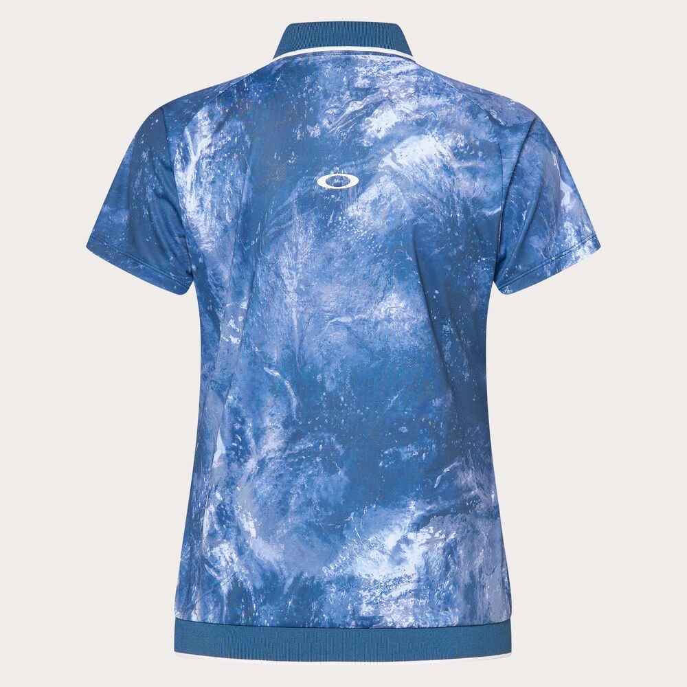 オークリー（OAKLEY）（レディース）ゴルフウェア 吸汗速乾 ELEVATE HEM 半袖ポロシャツ FOA500844-66V