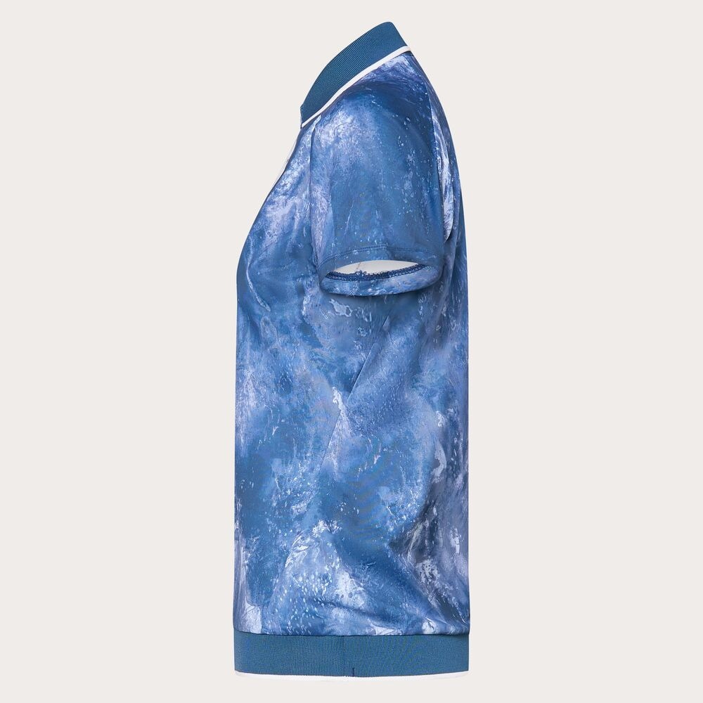 オークリー（OAKLEY）（レディース）ゴルフウェア 吸汗速乾 ELEVATE HEM 半袖ポロシャツ FOA500844-66V