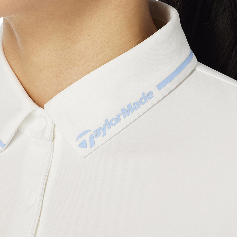 テーラーメイド（TAYLORMADE）（レディース）ゴルフウェア 吸汗速乾 半袖 コントラストリブ ショートスリーブポロシャツ M13381-UN683