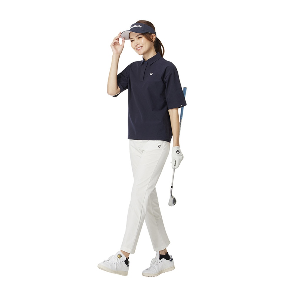テーラーメイド（TAYLORMADE）（レディース）ゴルフウェア 吸汗速乾 半袖 シアサッカー ショートスリーブポロシャツ M13389-UN685