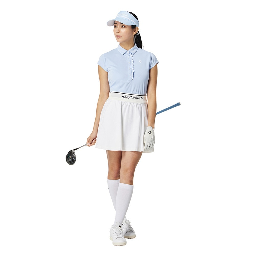 テーラーメイド（TAYLORMADE）（レディース）ゴルフウェア 冷感 T-ICEフリルドキャップスリーブポロ M13422-UN696